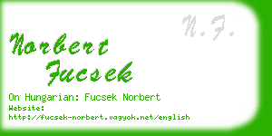 norbert fucsek business card